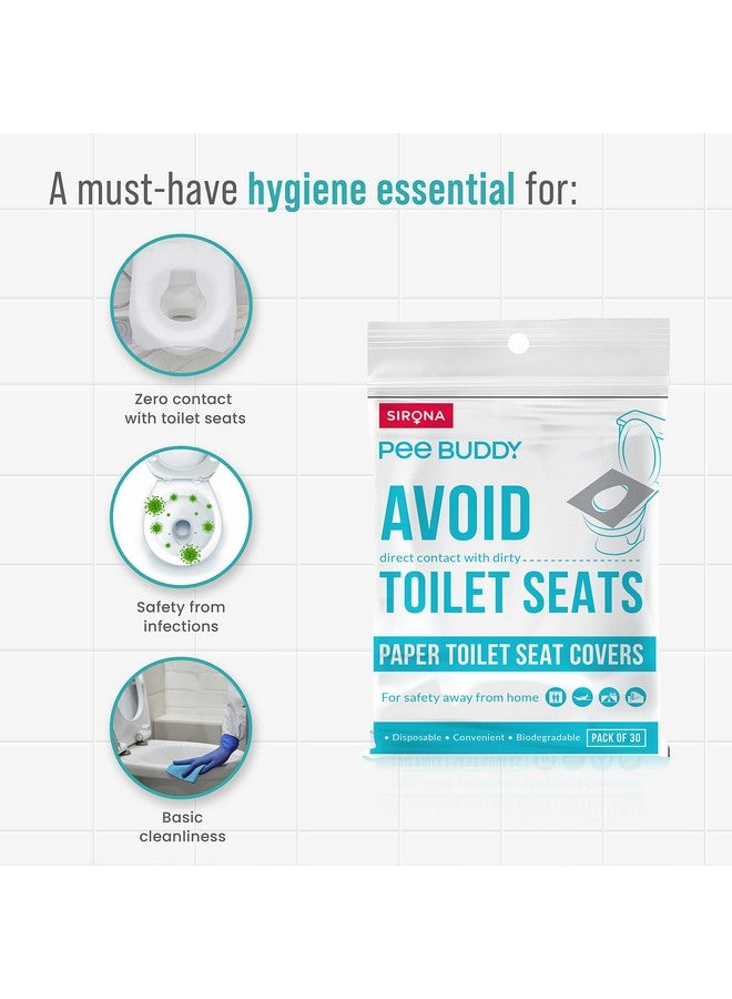 PEE BUDDY Disposable Toilet Seat Covers - 30 Sheets | No Direct Contact with Unhygienic Seats| Easy To Dispose| Nature Friendly| Must Have For Women and Men - Image 3