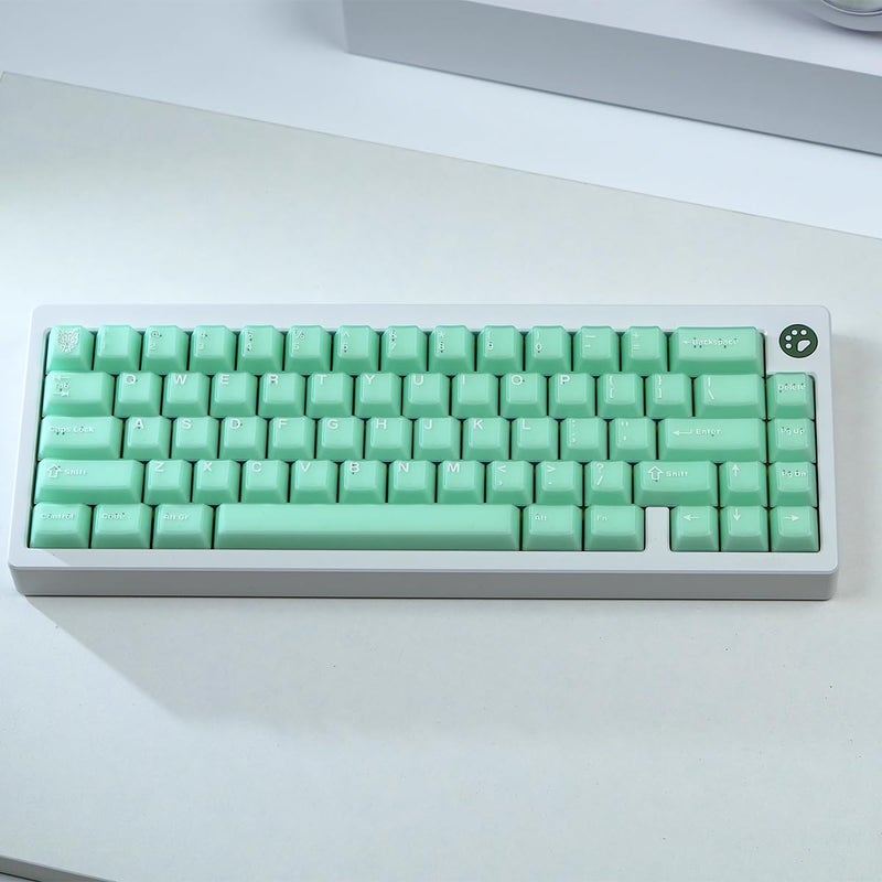 Sumgsn 114 Keys Translucent Keycaps Cherry Profile PBT Doubleshot Green Keycaps Set Fit for 60% 65% 75% Cherry Mx Switches Mechanical Keyboards - Image 2