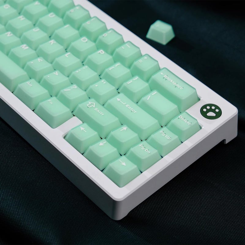 Sumgsn 114 Keys Translucent Keycaps Cherry Profile PBT Doubleshot Green Keycaps Set Fit for 60% 65% 75% Cherry Mx Switches Mechanical Keyboards - Image 5