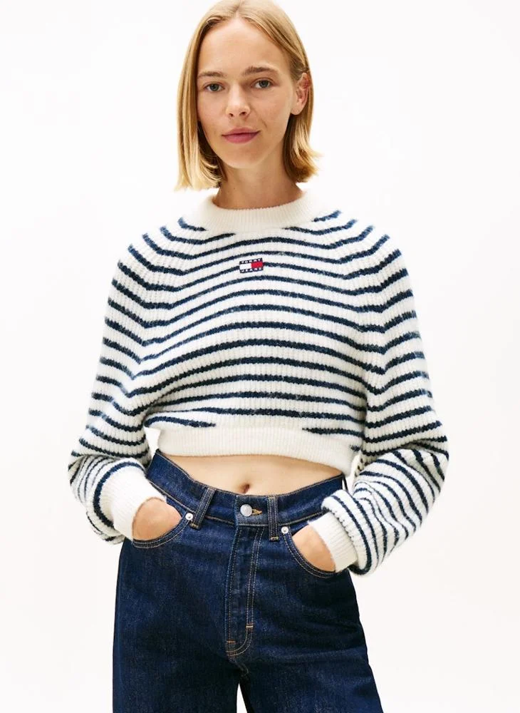 Crop Crew Neck Sweater