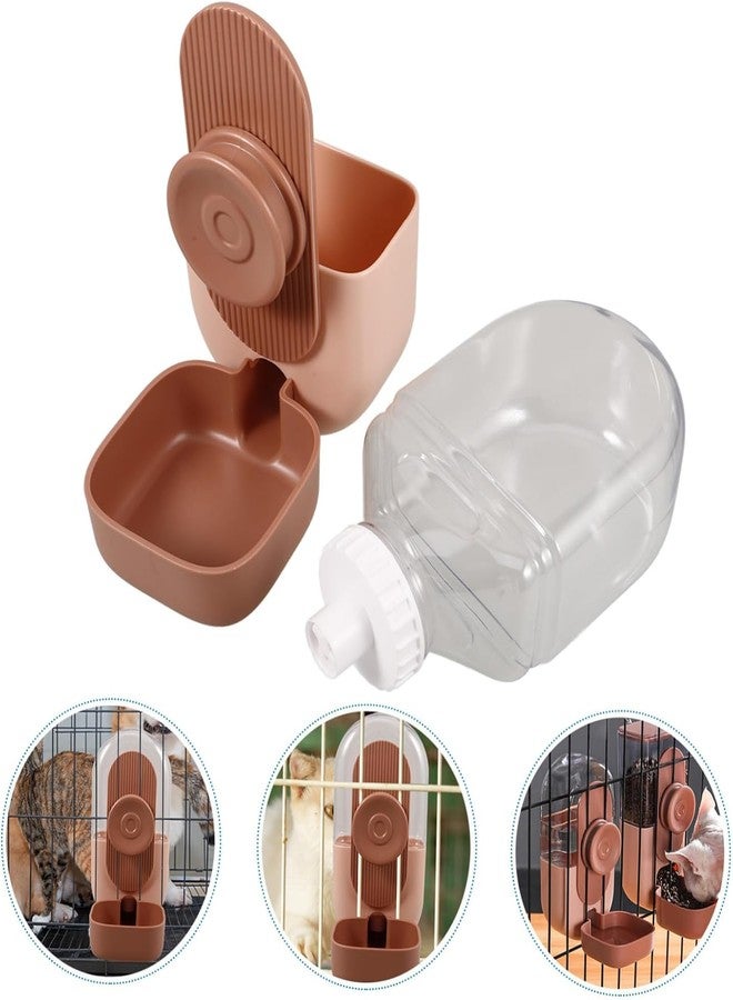 FYCAN Plastic Automatic Pet Hanging Cage Feeder,Hanging Automatic Water Dispenser,Cage Water Bottle for Chinchilla Pig Saving Space,for Small & Big Dogs Cats & Pets Animals Easy to Clean -800Ml-Multi - Image 2