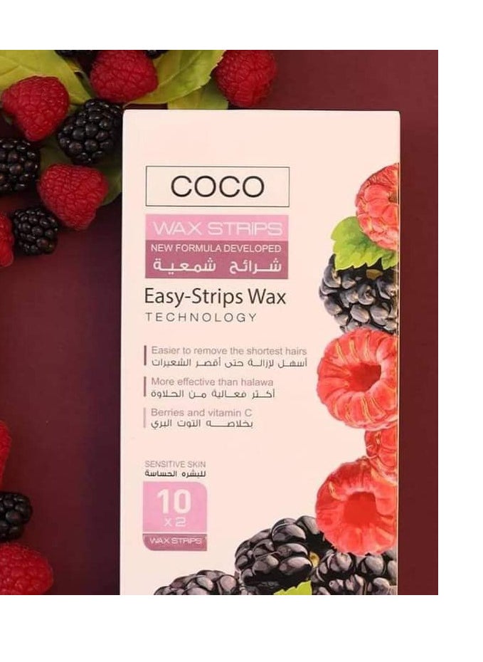 Coco - Coco Wax Wax Strips With Berries For Sensitive Skin For Painless Hair Removal - Image 1