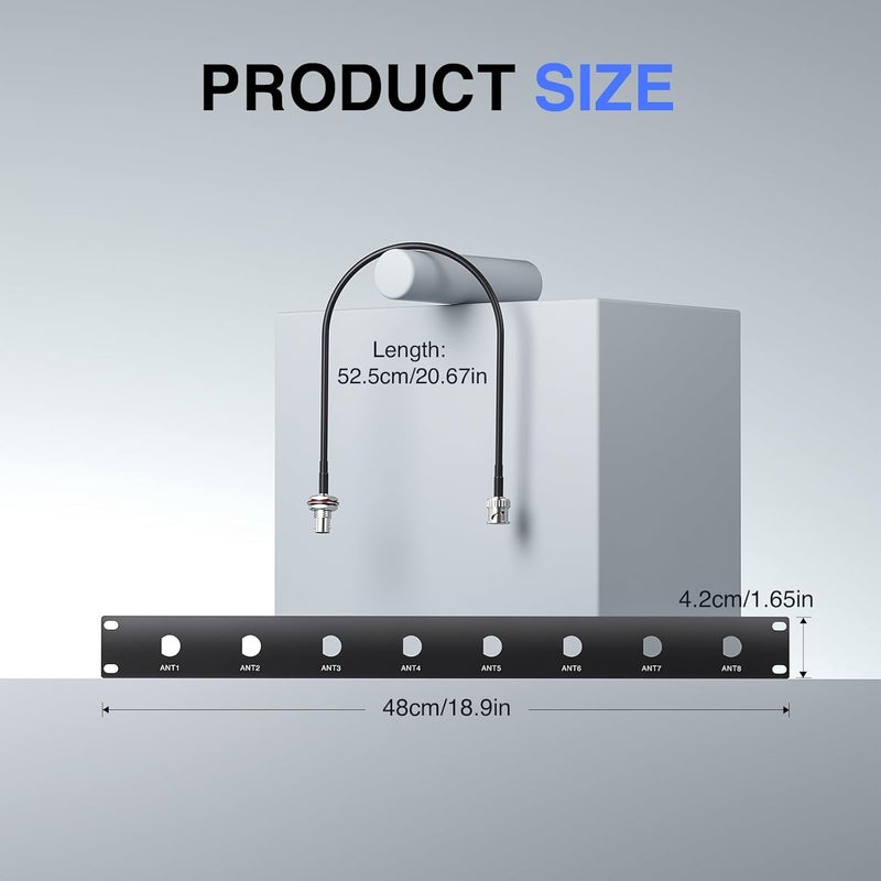 Phenyx Pro BNC Antenna Kit, Four BNC Connecting Cables 50cm/1.6FT for Front-Mounting Antennas, Compatible with Full-Rack Wireless Systems (ANTK-FR4A) - Image 3