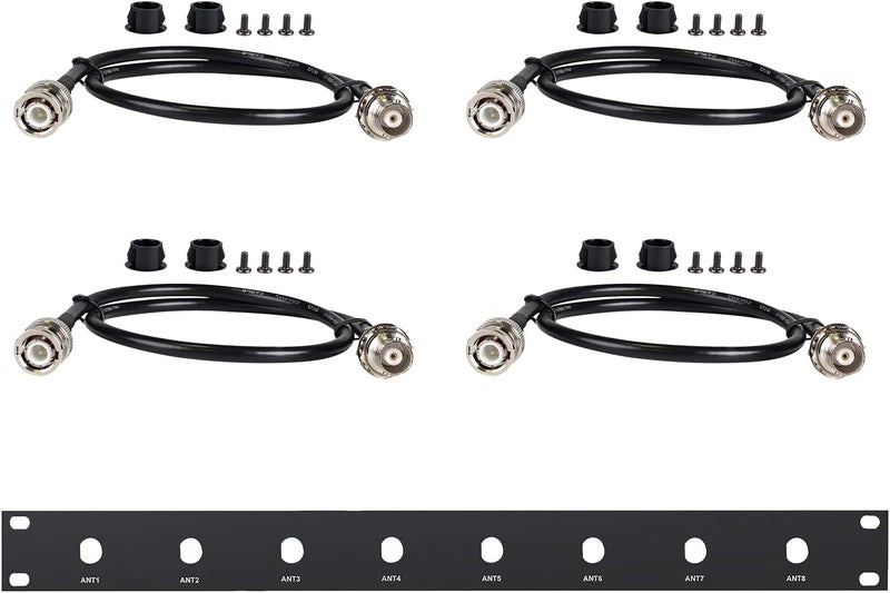 Phenyx Pro BNC Antenna Kit, Four BNC Connecting Cables 50cm/1.6FT for Front-Mounting Antennas, Compatible with Full-Rack Wireless Systems (ANTK-FR4A) - Image 1