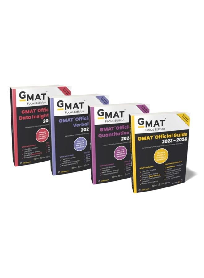 GMAT Official Guide 2023-2024 Bundle, Focus Edition : Includes GMAT Official Guide, GMAT Quantitative Review, GMAT Verbal Review, and GMAT Data Insights Review + Online Question Bank 