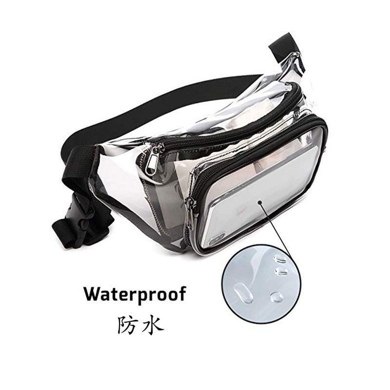 PVC Transparent Waist Bag Outdoor Sports Waist Bag Waterproof Drifting Fitness Travel Shoulder Crossbody Storage Bag - Image 4