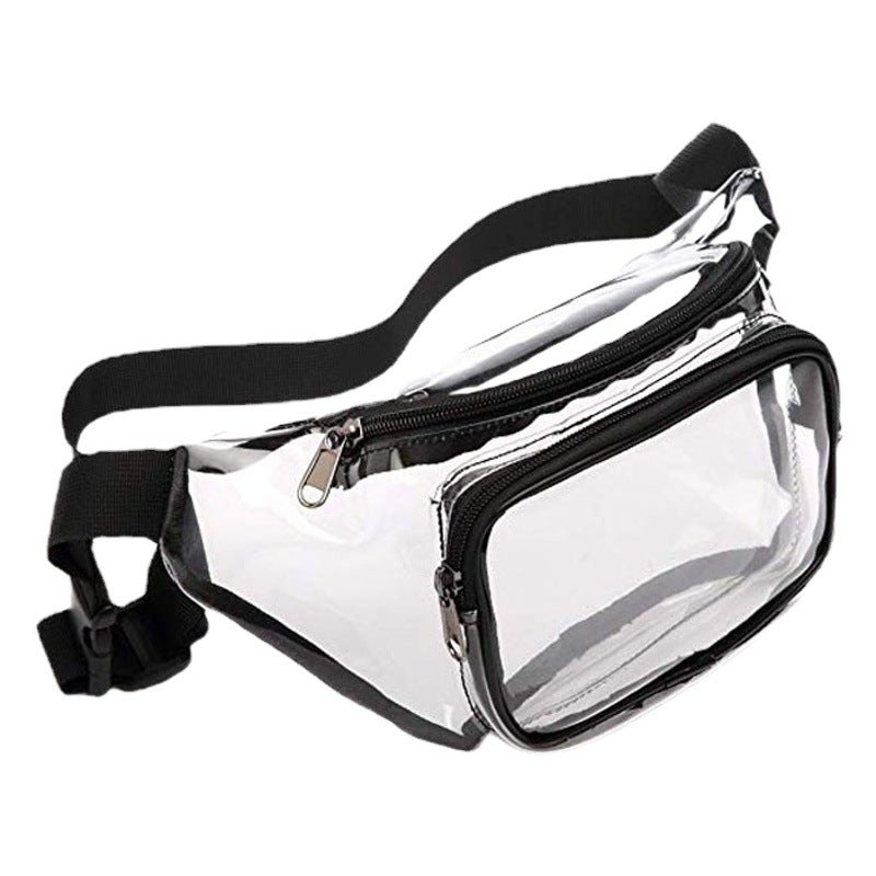 PVC Transparent Waist Bag Outdoor Sports Waist Bag Waterproof Drifting Fitness Travel Shoulder Crossbody Storage Bag - Image 1