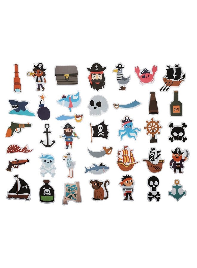 Cleverplay 100 Pack Pirate Stickers Pirate Party Favors Decorations Waterproof Stickers For Water Bottle Laptop Computer Phone - Image 3
