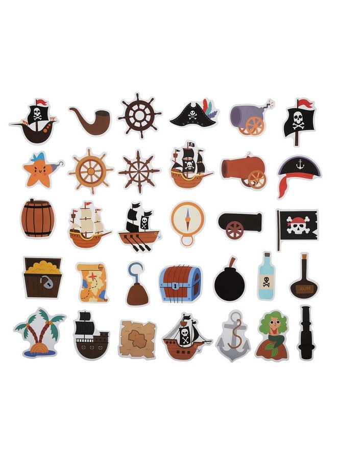 Cleverplay 100 Pack Pirate Stickers Pirate Party Favors Decorations Waterproof Stickers For Water Bottle Laptop Computer Phone - Image 5