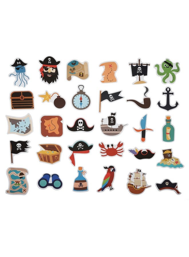 Cleverplay 100 Pack Pirate Stickers Pirate Party Favors Decorations Waterproof Stickers For Water Bottle Laptop Computer Phone - Image 4