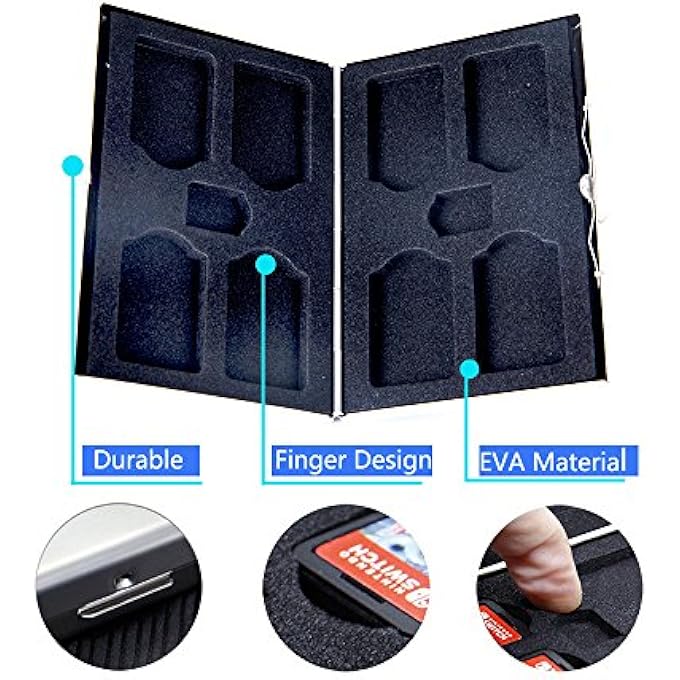 rayihni 10 IN 1 METAL SWITCH GAME CARD CASE FOR NINTENDO, PORTABLE CARD PROTECTOR FOR 8 SWITCH GAME CARDS AND 2 MEMORY CARDS - Image 2