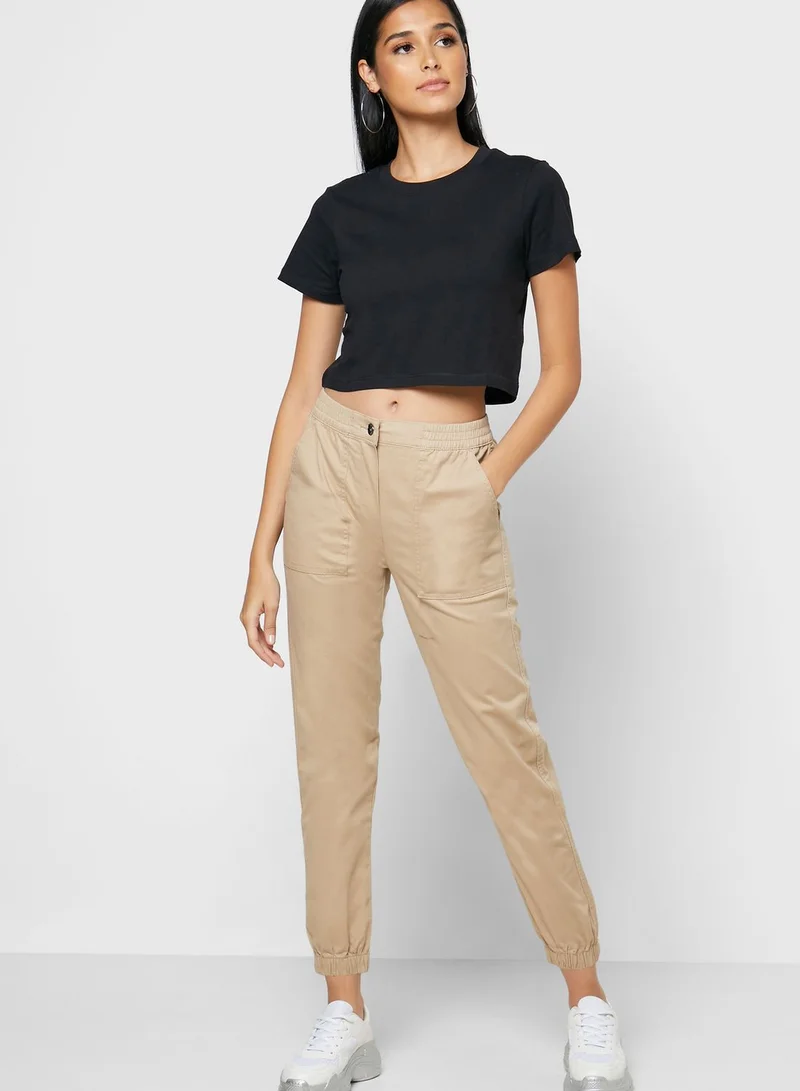Cotton On High Waist Cuffed Pants