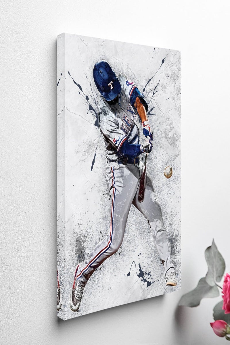TNESSENTIAL Marcus Semien Poster Texas Rangers Framed Canvas Poster Baseball Wall Art Print MLB Artwork Home Decor E42 Birthday Gift - Image 5