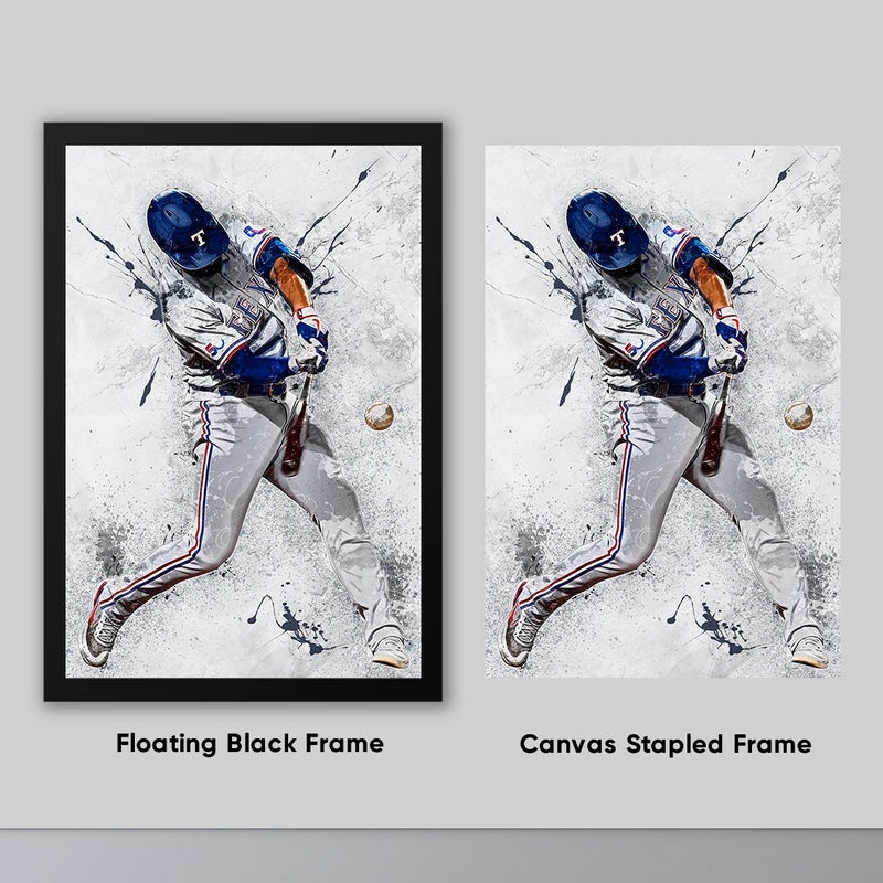 TNESSENTIAL Marcus Semien Poster Texas Rangers Framed Canvas Poster Baseball Wall Art Print MLB Artwork Home Decor E42 Birthday Gift - Image 2