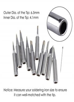 KASTWAVE 10pcs 900M Soldering Iron Tips Kit, Replacement Solder Iron Tips Kit for Hakko, Radio Shack, TENMA, ATTEN, Quick, Aoyue, Yihua Solder Station  - Image 5