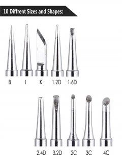 KASTWAVE 10pcs 900M Soldering Iron Tips Kit, Replacement Solder Iron Tips Kit for Hakko, Radio Shack, TENMA, ATTEN, Quick, Aoyue, Yihua Solder Station  - Image 3