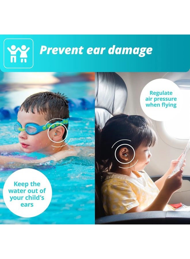 Alpine Pluggies Kids Ear Plugs for Small Ear Canals – Noise Cancelling Earplugs for Kids Age 5-12 Multifunctional Hearing Protection for Flying and Swimming - Hypoallergenic Reusable Filter Earplugs - Image 3