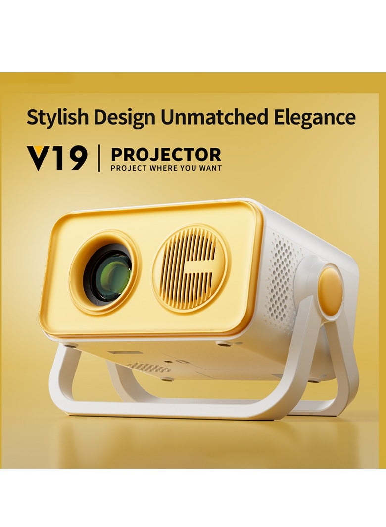 V19 Projector - Android System - High Definition Intelligent Projector - Wi-Fi Home Theater Projector  - Image 1