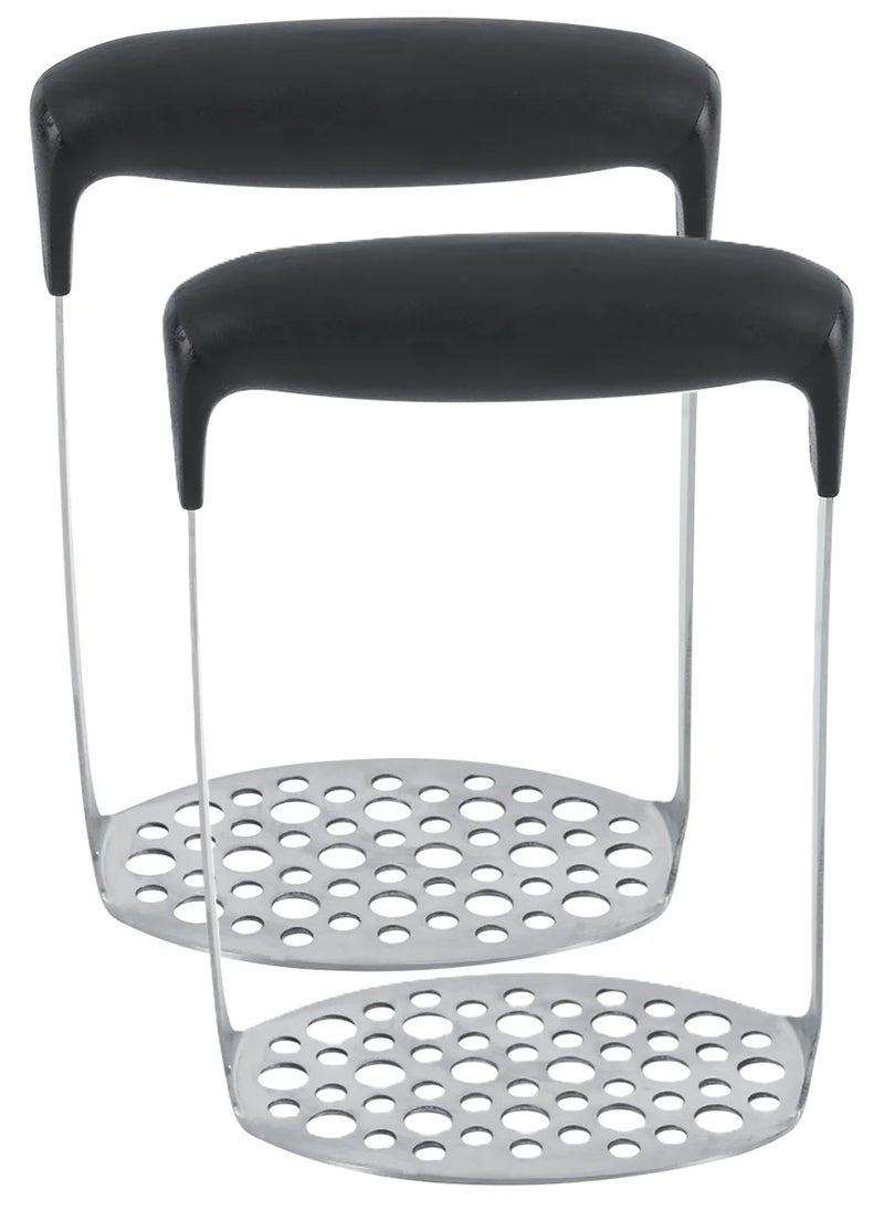 Generic - 2 Pieces Potato Masher Good Grips Compact Smooth Potato Masher with Horizontal Handle - Image 1