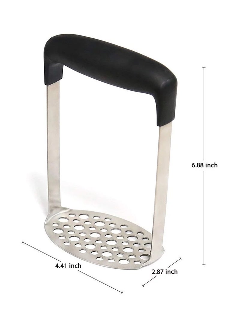 Generic - 2 Pieces Potato Masher Good Grips Compact Smooth Potato Masher with Horizontal Handle - Image 1
