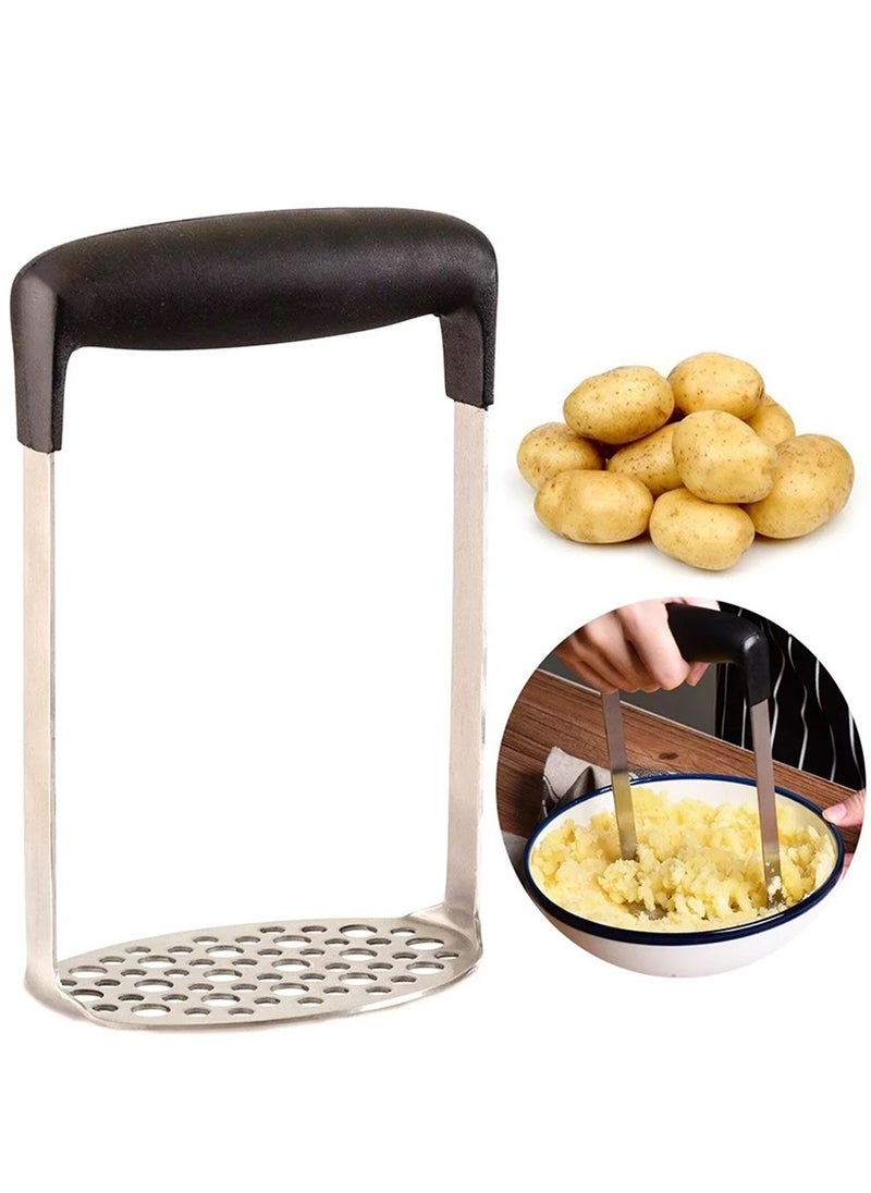 Generic - 2 Pieces Potato Masher Good Grips Compact Smooth Potato Masher with Horizontal Handle - Image 1