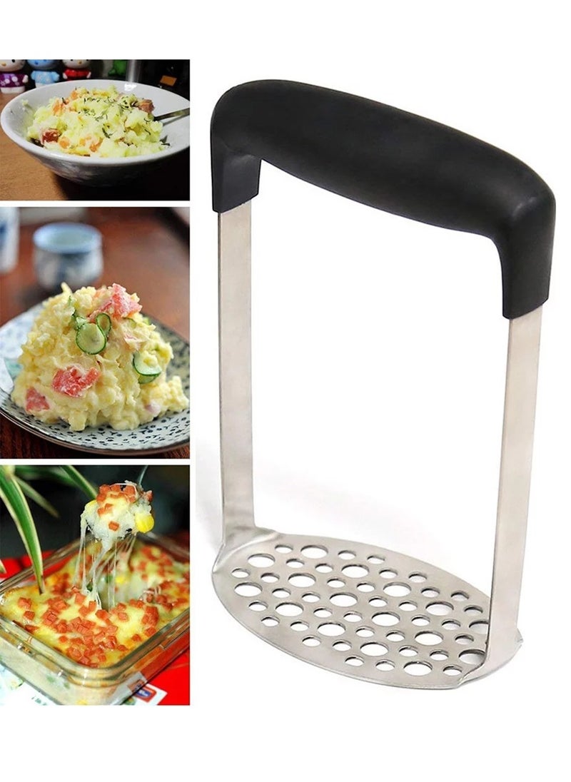 Generic - 2 Pieces Potato Masher Good Grips Compact Smooth Potato Masher with Horizontal Handle - Image 1