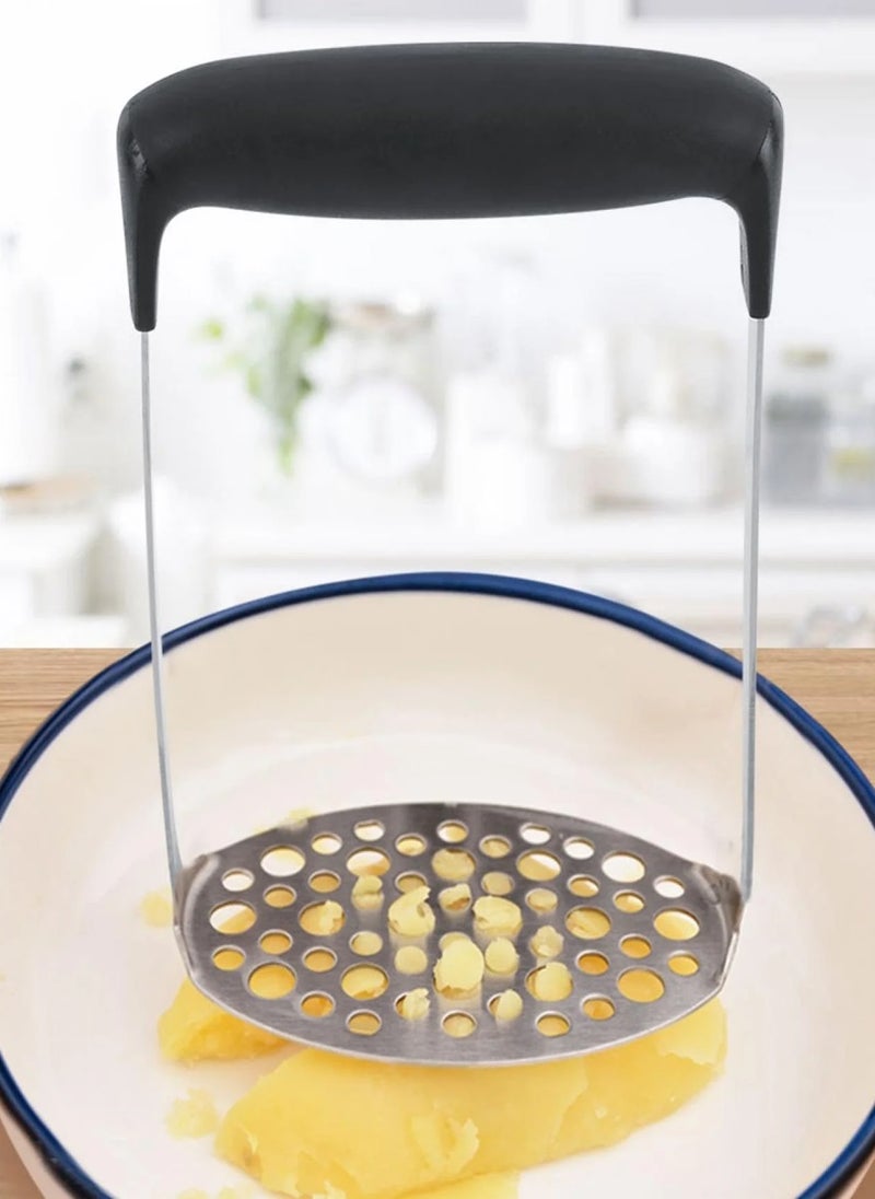 Generic - 2 Pieces Potato Masher Good Grips Compact Smooth Potato Masher with Horizontal Handle - Image 1