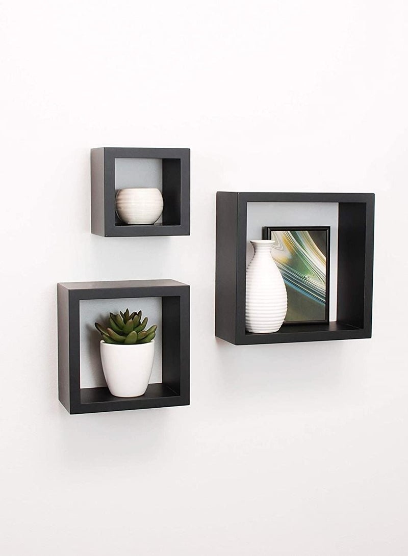 3 piece wall mounted shelf set  - Image 1