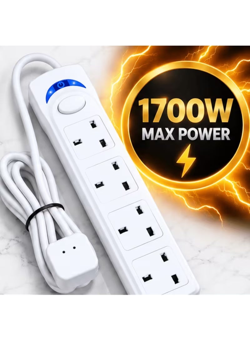 Best مأخذ طاقة عام مع 4 مآخذ و سلك تمديد، بطول 3 متر - Image 3