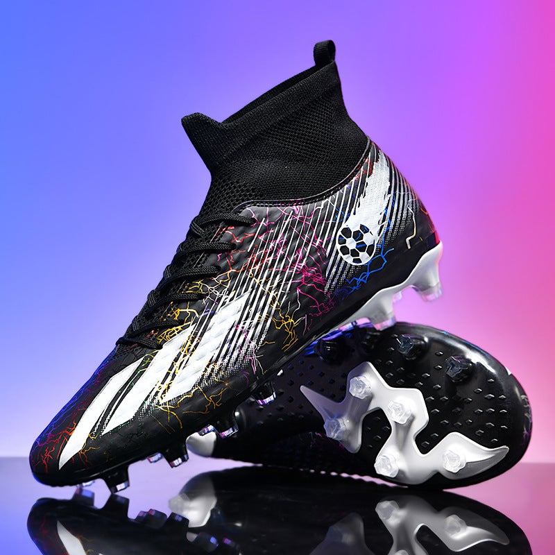 Generation Football Shoes High-Top Men'S And Children'S Broken Nails Spikes Young Students Competition Artificial Lawn Training Shoes - Image 3