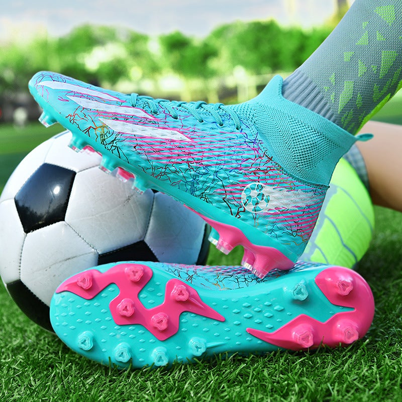 Generation Football Shoes High-Top Men'S And Children'S Broken Nails Spikes Young Students Competition Artificial Lawn Training Shoes - Image 5
