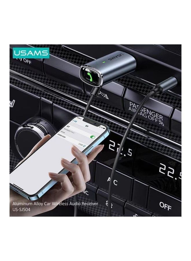 NIBEMINENT Aluminum Alloy Car Wireless Audio Reciever Grey/Black - Image 2