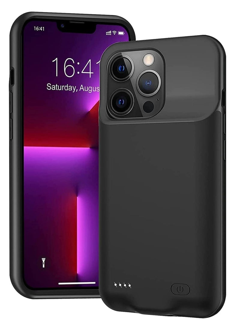 ELTRAZONE Battery Case for iPhone 13/13 pro, 3500mAh Ultra-Slim Portable Charger Case Rechargeable Battery Pack Charging Case Compatible with iPhone13/ 13 pro (6.1 inch)-Black - Image 1