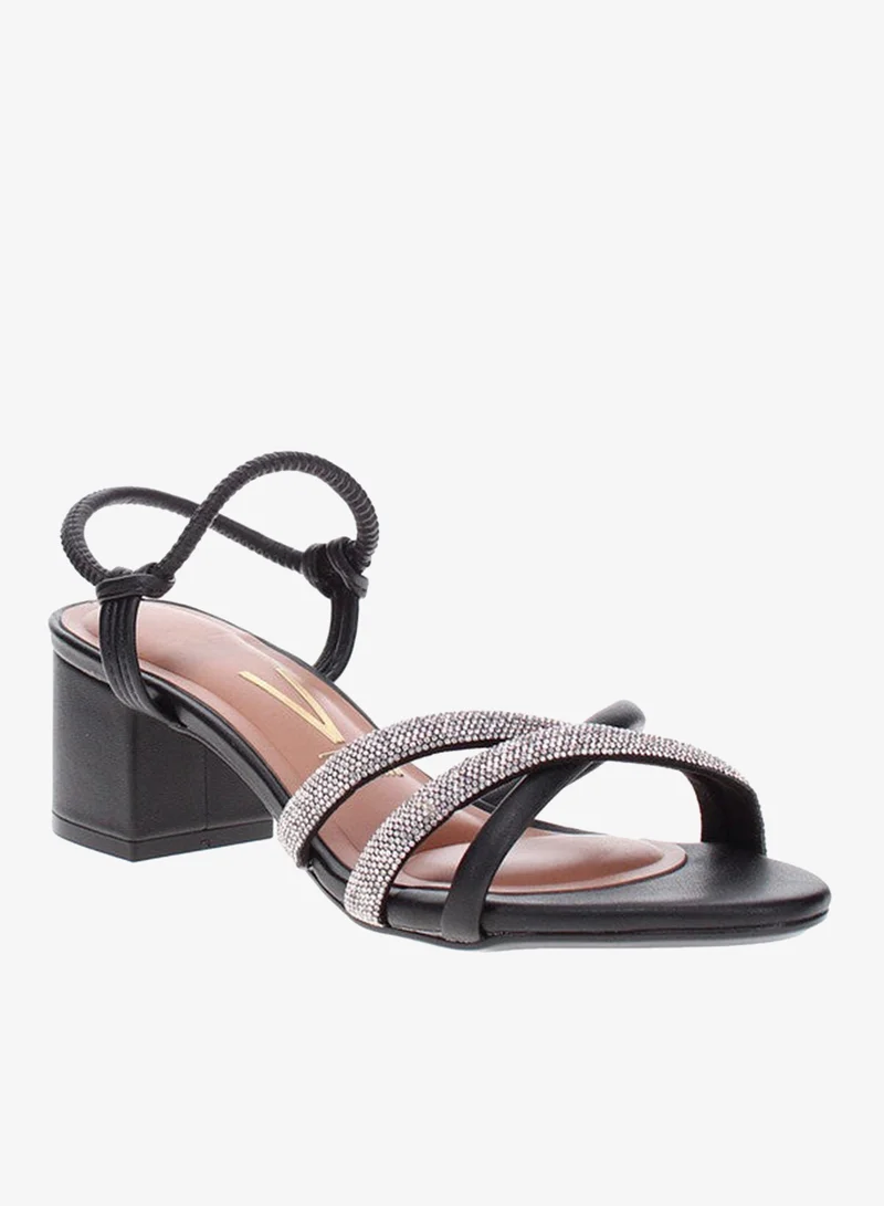 VIZZANO Mid Heels Sandals for Women – Sling Back Heel Sandals for Girls with Ankle Strap