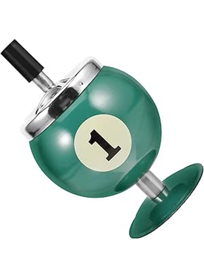 Stainless Steel Windproof Rotating Push Down Ashtray for Indoor Outdoor Smoking Areas - Image 1