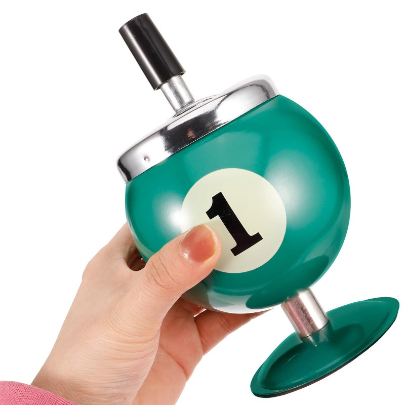 Stainless Steel Windproof Rotating Push Down Ashtray for Indoor Outdoor Smoking Areas - Image 5