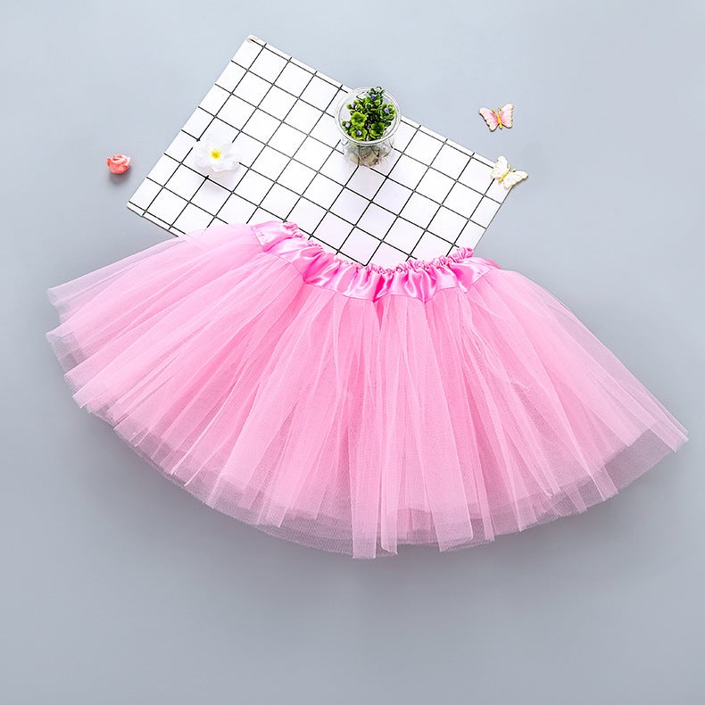 Generic Kids Party Headwear Set with Cat Ears Pink gauze skirt
