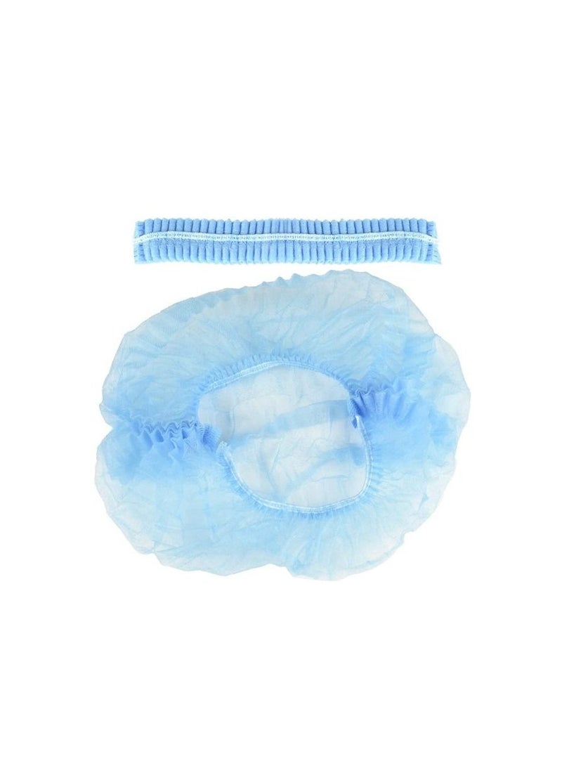 شبكة شعر بوفانتي disposable للاستخدام مرة واحدة للمطبخ والحمام والكافيتريا والمطعم، غطاء دش مرن أزرق 300 قطعة - Image 2