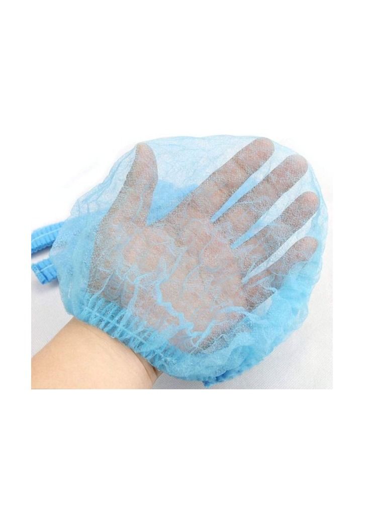 شبكة شعر بوفانتي disposable للاستخدام مرة واحدة للمطبخ والحمام والكافيتريا والمطعم، غطاء دش مرن أزرق 300 قطعة - Image 3