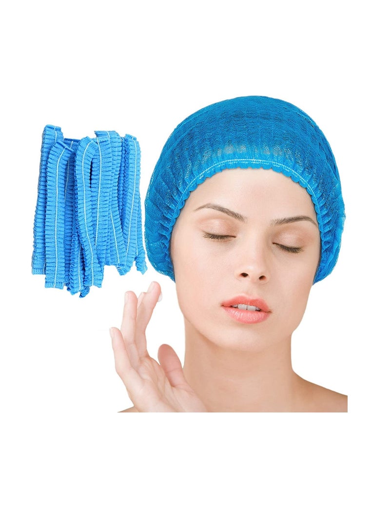 شبكة شعر بوفانتي disposable للاستخدام مرة واحدة للمطبخ والحمام والكافيتريا والمطعم، غطاء دش مرن أزرق 300 قطعة - Image 4