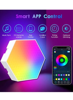 جنية LED الربط سداسية DIY ضوء الزخرفية، ضوء العسل، ضوء الجدار، RGB الضوء السحري الإضاءة المحيطة مناسبة للاستخدام الداخلي والخارجي  - Image 1