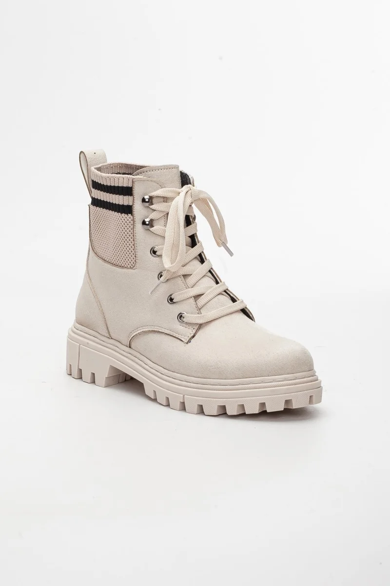 Dilimler Ayakkabı Slices Shoes Suede Knitwear Bonded Skin Women's Boots