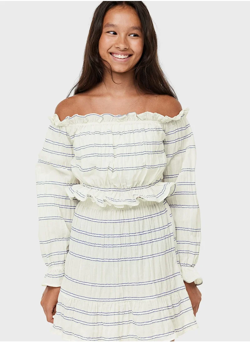 H&M Youth Jacquard Weave Midi Skirt