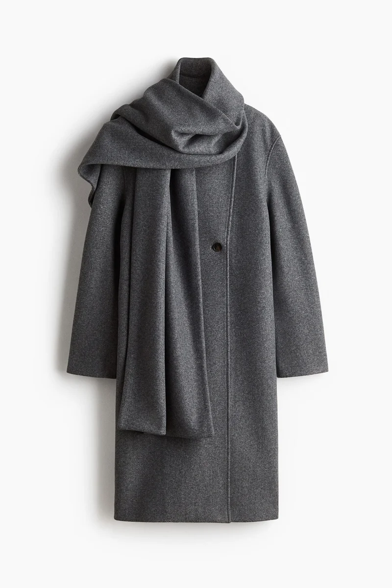 H&M Scarf-detail coat
