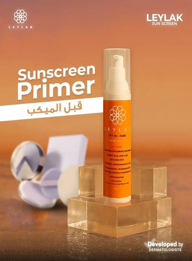 Leylak Spf 50+ Spray Aqua Invisible Fluid Spray Dry Touch 50 ML - Image 4