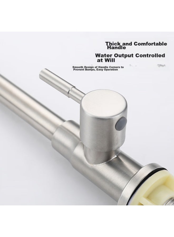 Larsd Stainless Steel Single Cold Kitchen Faucet, 360-degree Rotatable Sink Faucet, Single Cold Tap Ld5165 - Image 3