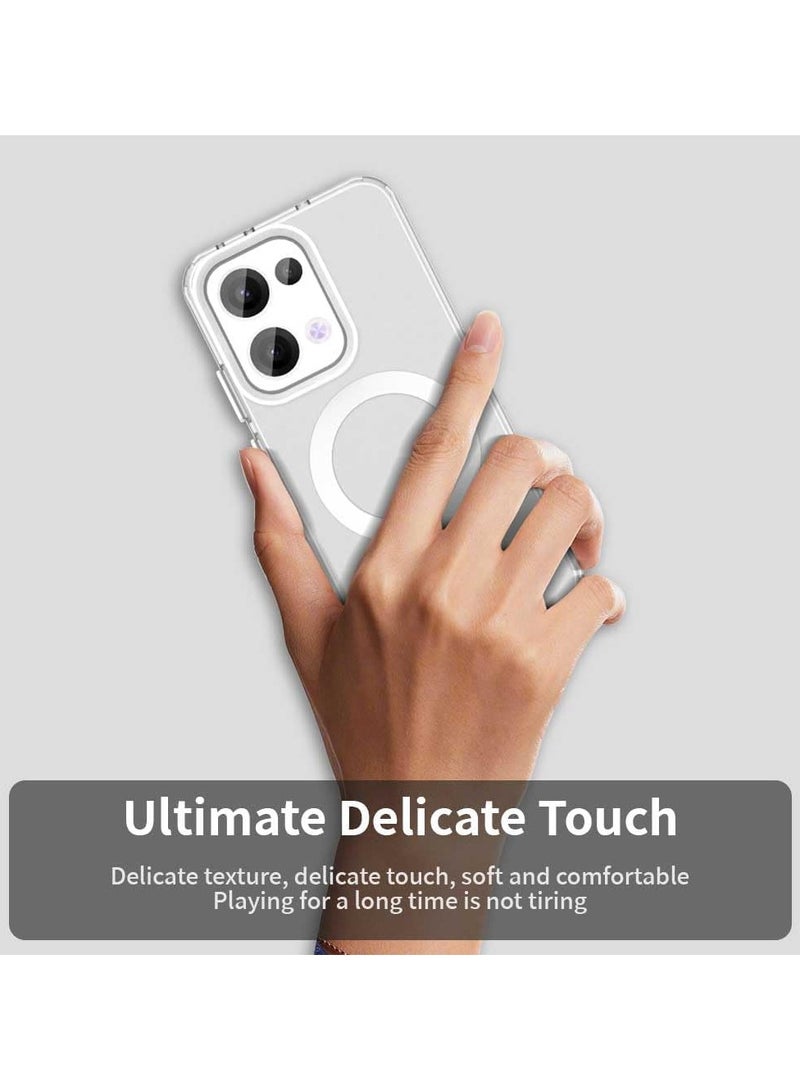 Frosted magnetic case compatible with OPPO Reno 13 5G, support wireless charging, OPPO Reno 13 Quad airbag drop-proof transparent case - Image 5