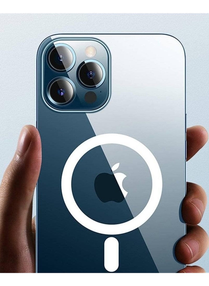 iPhone 12 Pro Max Absorption MagSafe/Wireless Charging Glass Case Cover Clear - Image 3