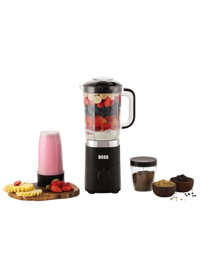 BOSS BOSS Nutri Neo 800W Juicer/Mixer/Grinder/Smoothie Maker, 3 Unbreakable Jars, 2 Blade Set - Wet & Dry, Silver, 2 Year Warranty  - Image 1