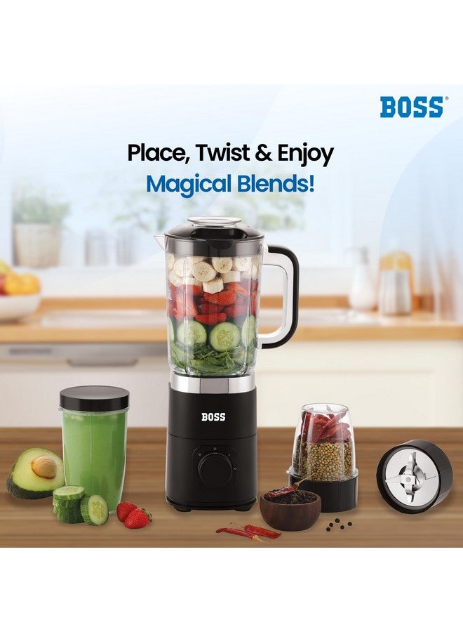 BOSS BOSS Nutri Neo 800W Juicer/Mixer/Grinder/Smoothie Maker, 3 Unbreakable Jars, 2 Blade Set - Wet & Dry, Silver, 2 Year Warranty  - Image 5